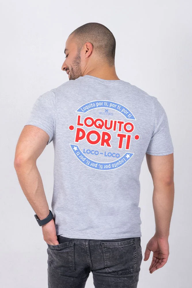 LOQUITO POR TI | GRAY T-SHIRT - Image 2