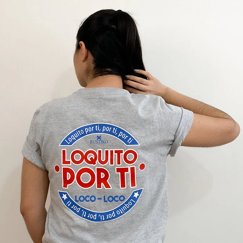 LOQUITO POR TI | GRAY T-SHIRT - Image 4