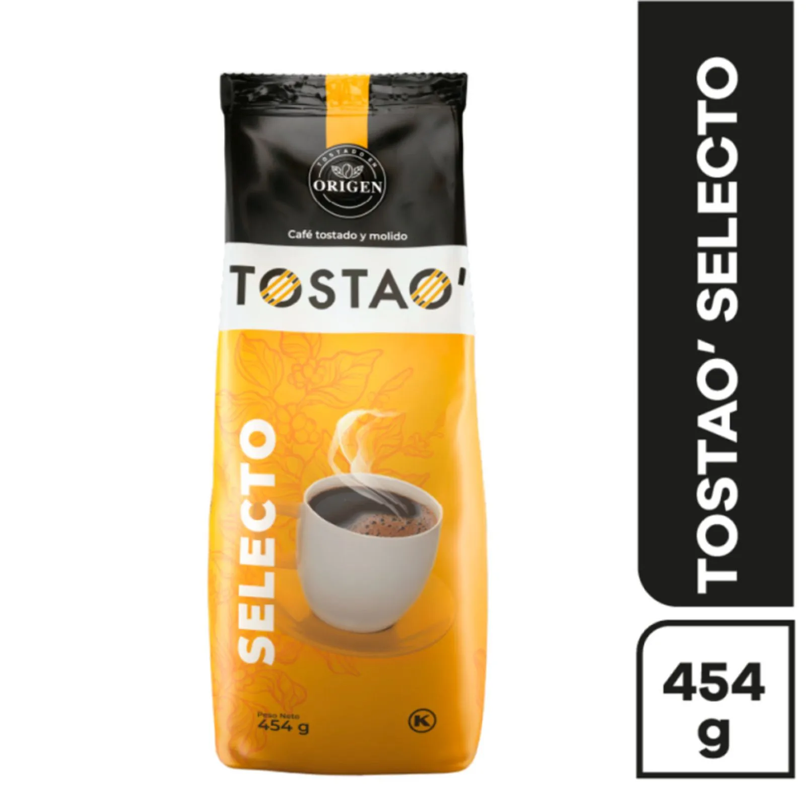 Coffee Tostao select roasted ground coffee x454g