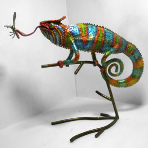 Colorful Decorative Iguana - Recycled Materials