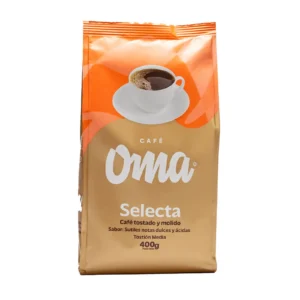 Oma coffee roasted ground coffee selecta roast medium x400g