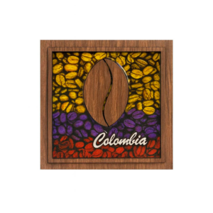 Traditional Colombian Coffee Bean Wooden Napkin Holder